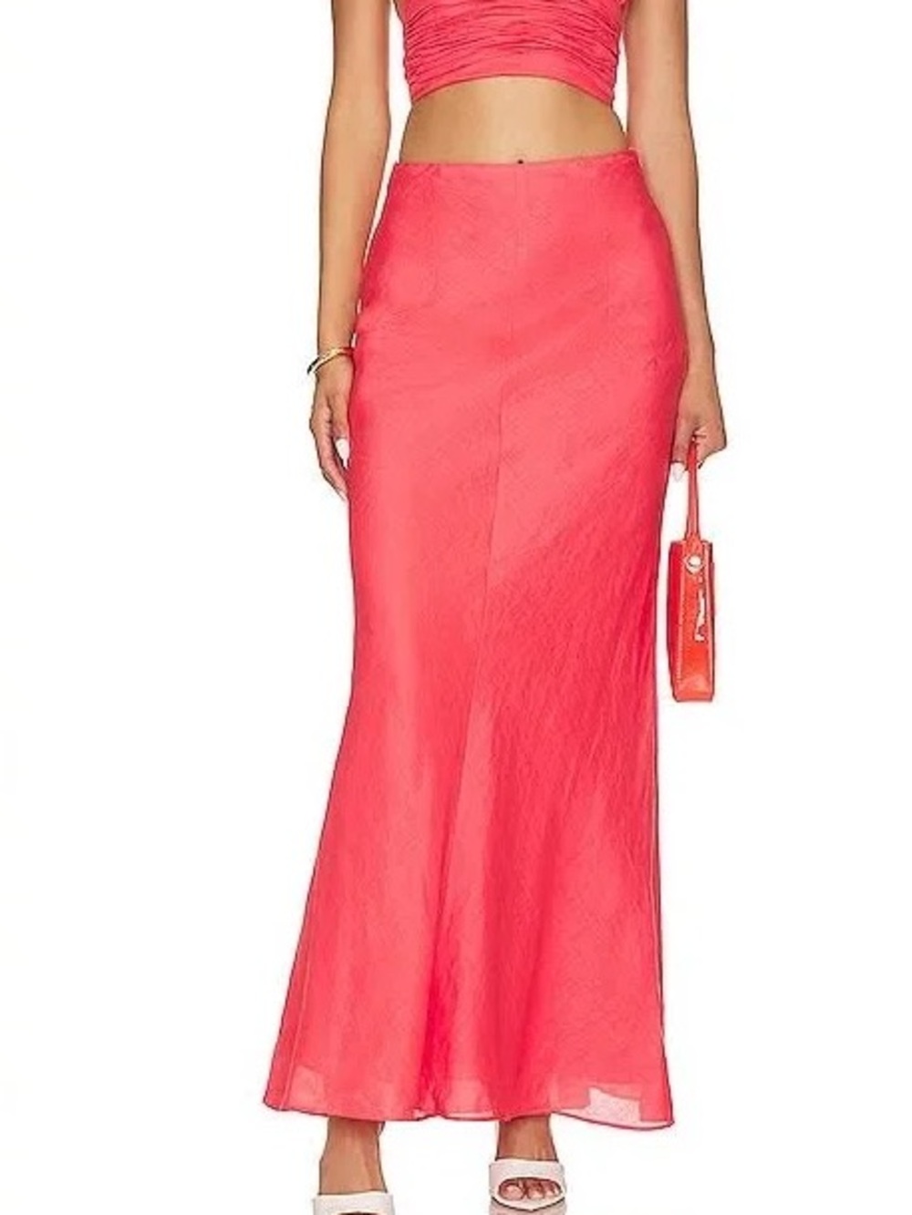 Hansen and Gretel Allison Linen Maxi Skirt in Watermellon
